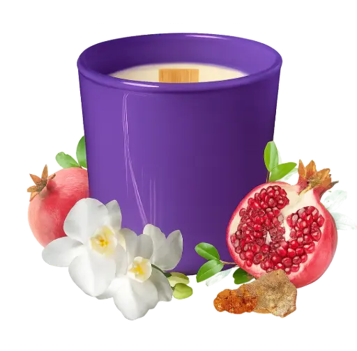Candle in purple glass Vionella