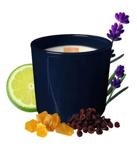 Candle in blue glass Altair